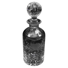 Vintage Cut Glass & Engraved Royal Brierly Crystal Decanter 20th C