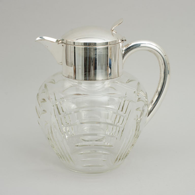 Vintage Cut Glass Lemonade Jug with Cooler German, circa 1950 at 1stDibs