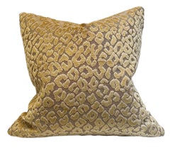 Vintage Cut Velvet Leopard Print Pillow