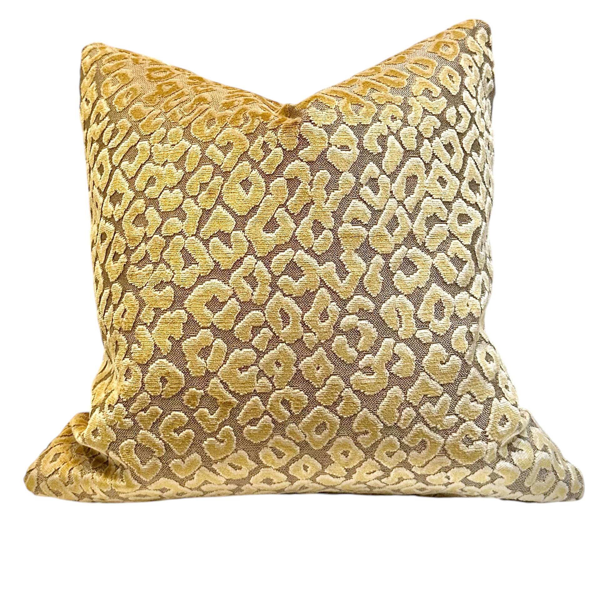 Americano Cuscino in velluto vintage con stampa leopardo in vendita
