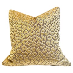 Vintage Cut Velvet Leopard Print Kissen