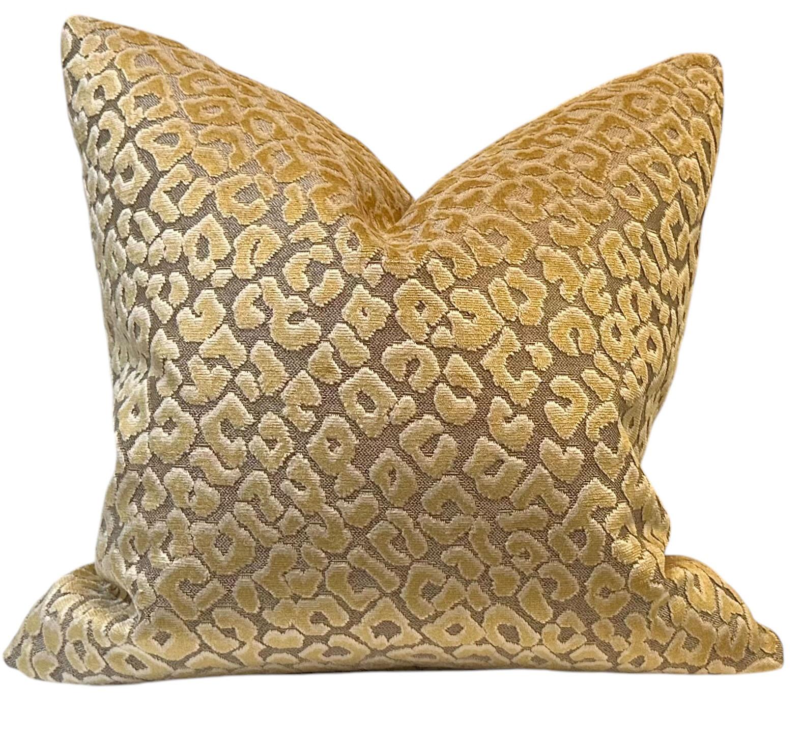 Americano Cuscini in velluto vintage con stampa leopardo in vendita