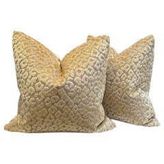 Vintage Cut Velvet Leopard Print Kissen