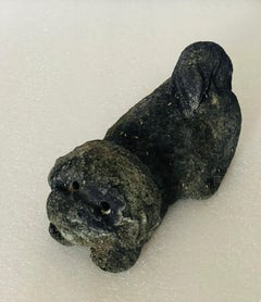 Vintage Cute Concrete Puppy Dog Garden Figurine