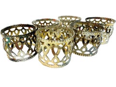 Set di sei portatovaglioli vintage di stile moderno di metà secolo, Germania, anni '70