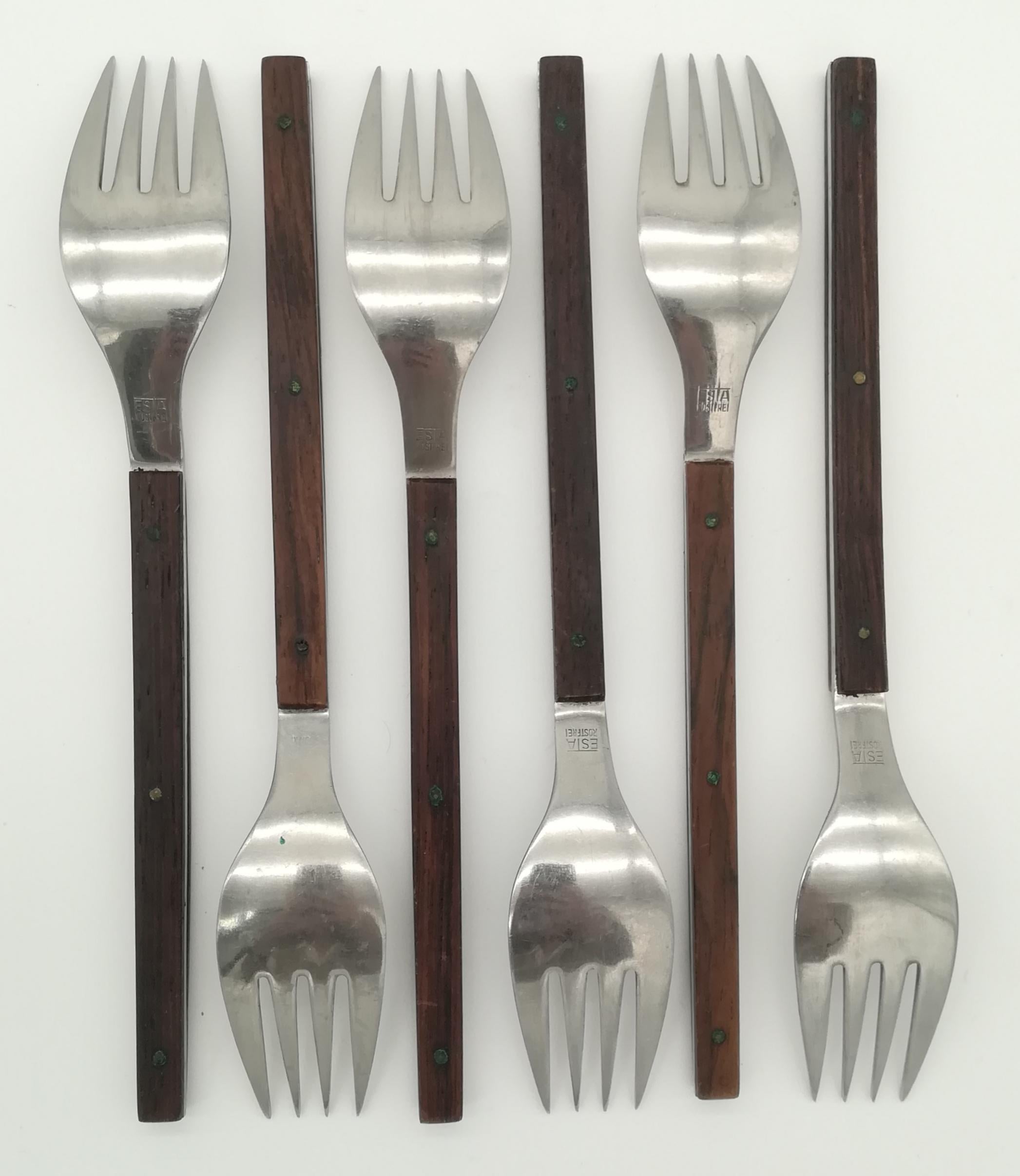 Brass Vintage Cutlery Set by Helmut Alder for Esta, Sub-Brand of Amboss Austria For Sale