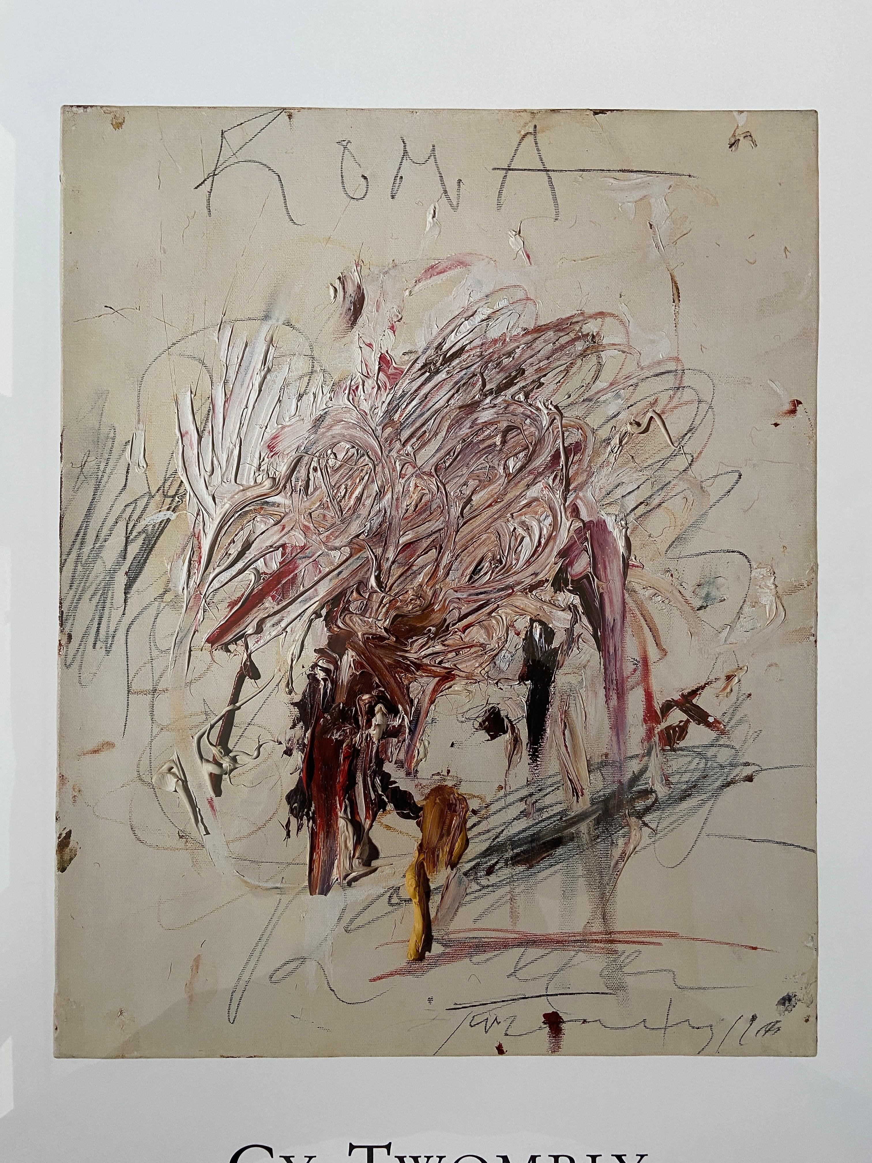 Late 20th Century Vintage Cy Twombly Galerie Karsten Greve Exhibition Poster, Germany, 1997