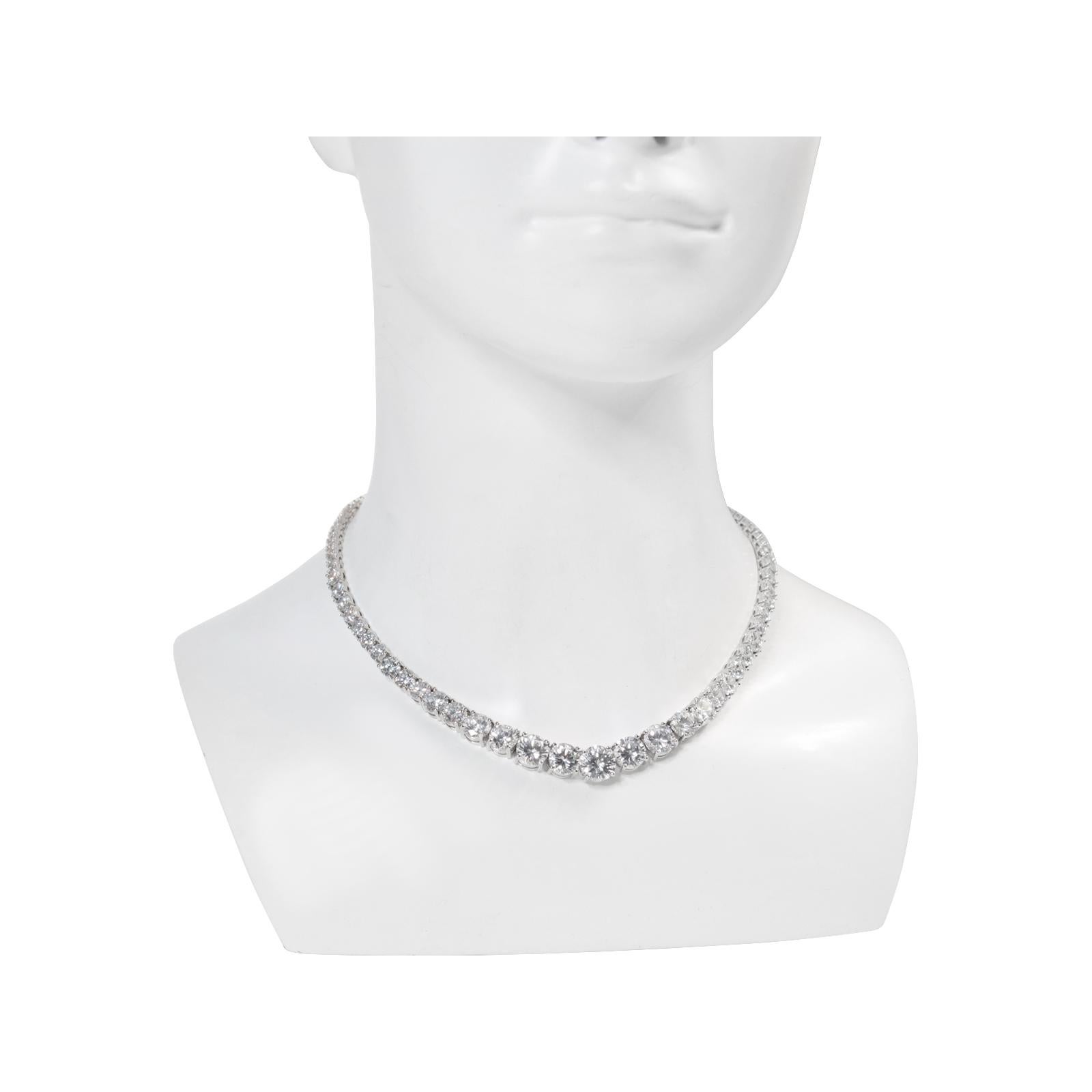 Collar Vintage CZ Forma Redonda Circa 1990s en venta 1
