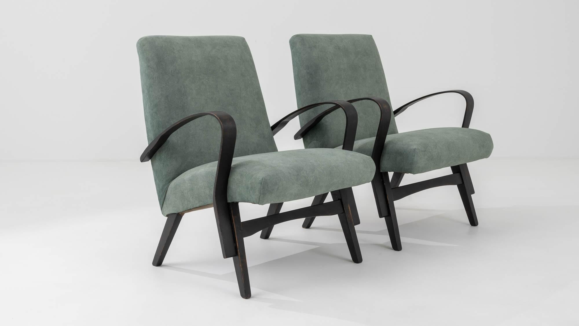 Vintage Czech Armchairs by Tatra, A Pair For Sale 8