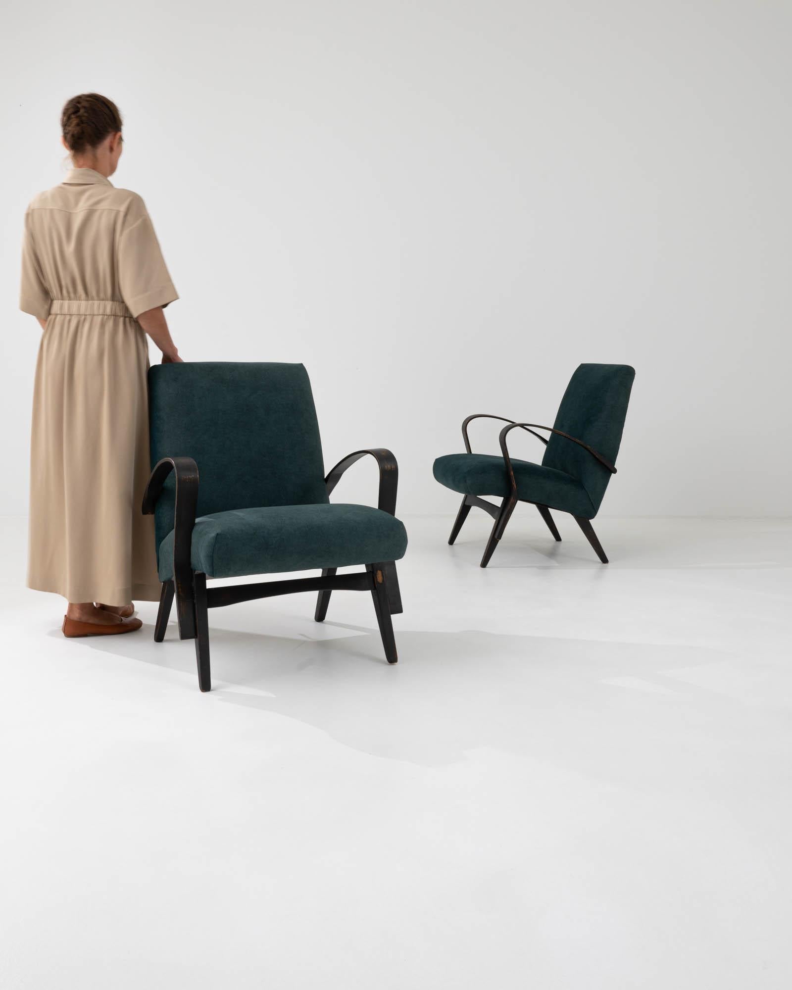 Mid-Century Modern Vintage Czech Armchairs by Tatra, A Pair For Sale