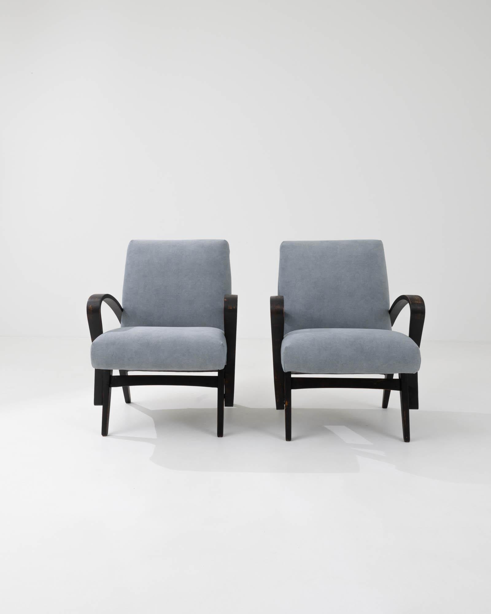 Mid-20th Century Vintage Czech Armchairs by Tatra, A Pair For Sale