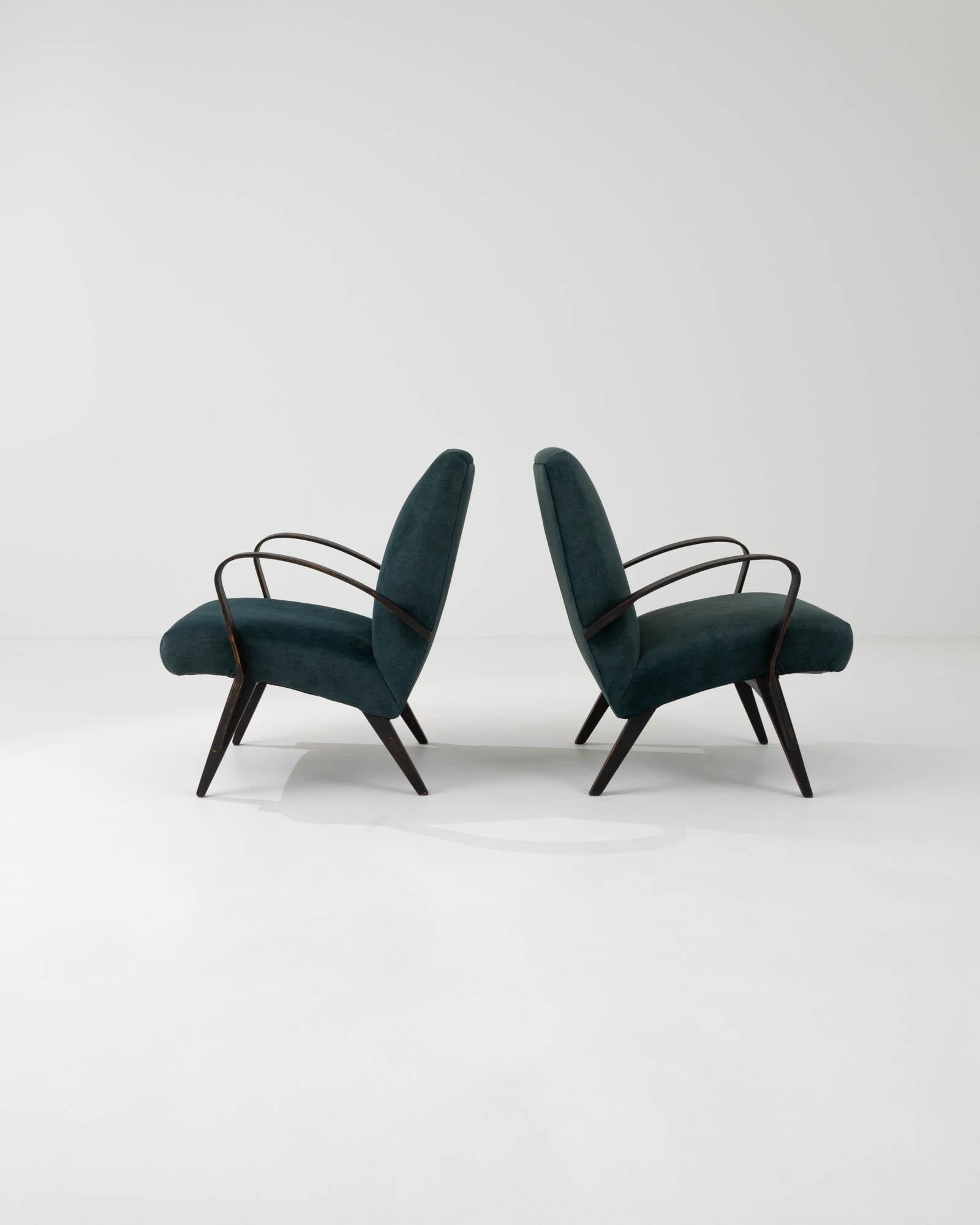 Mid-20th Century Vintage Czech Armchairs by Tatra, A Pair