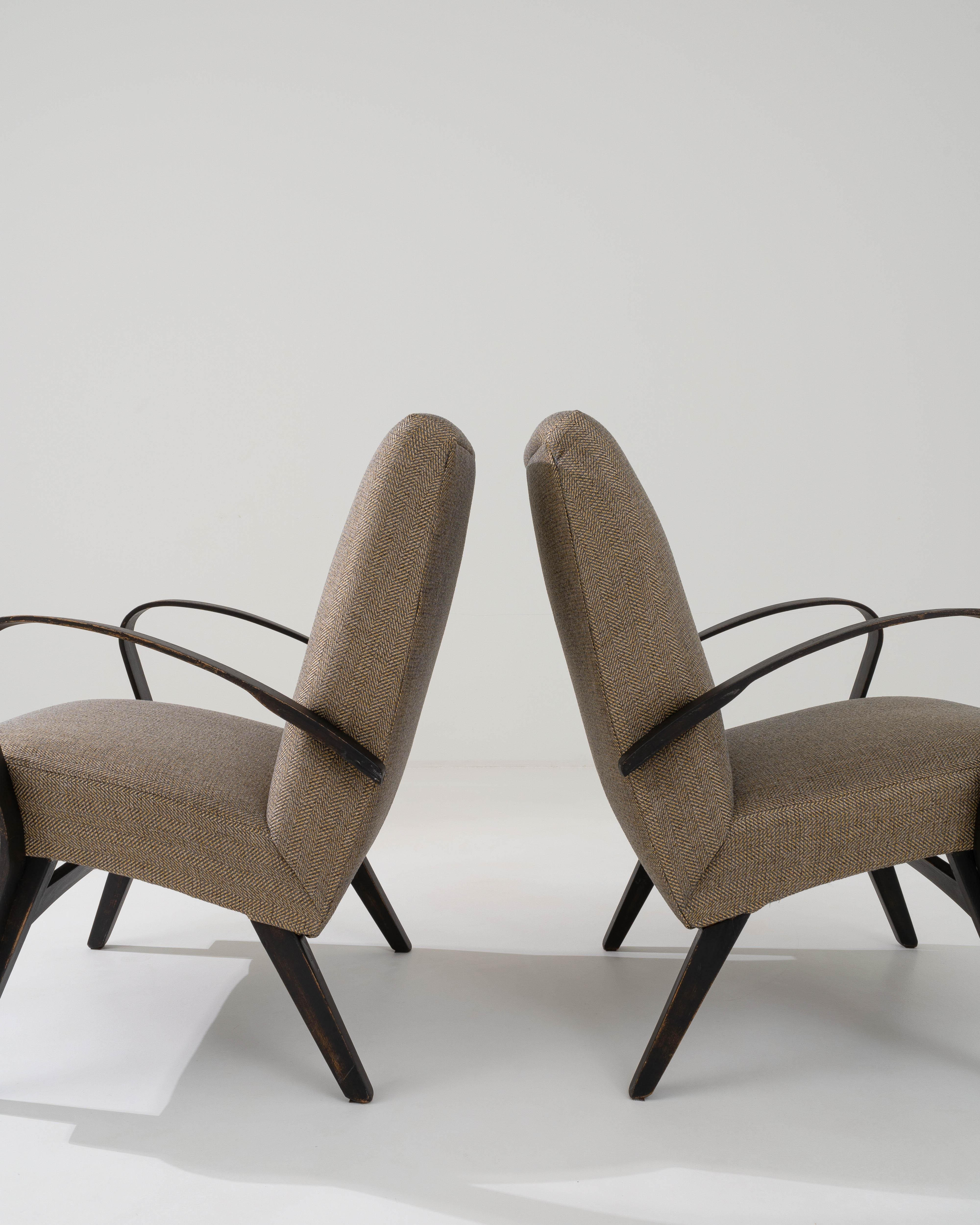 Mid-20th Century Vintage Czech Armchairs by Tatra, A Pair For Sale