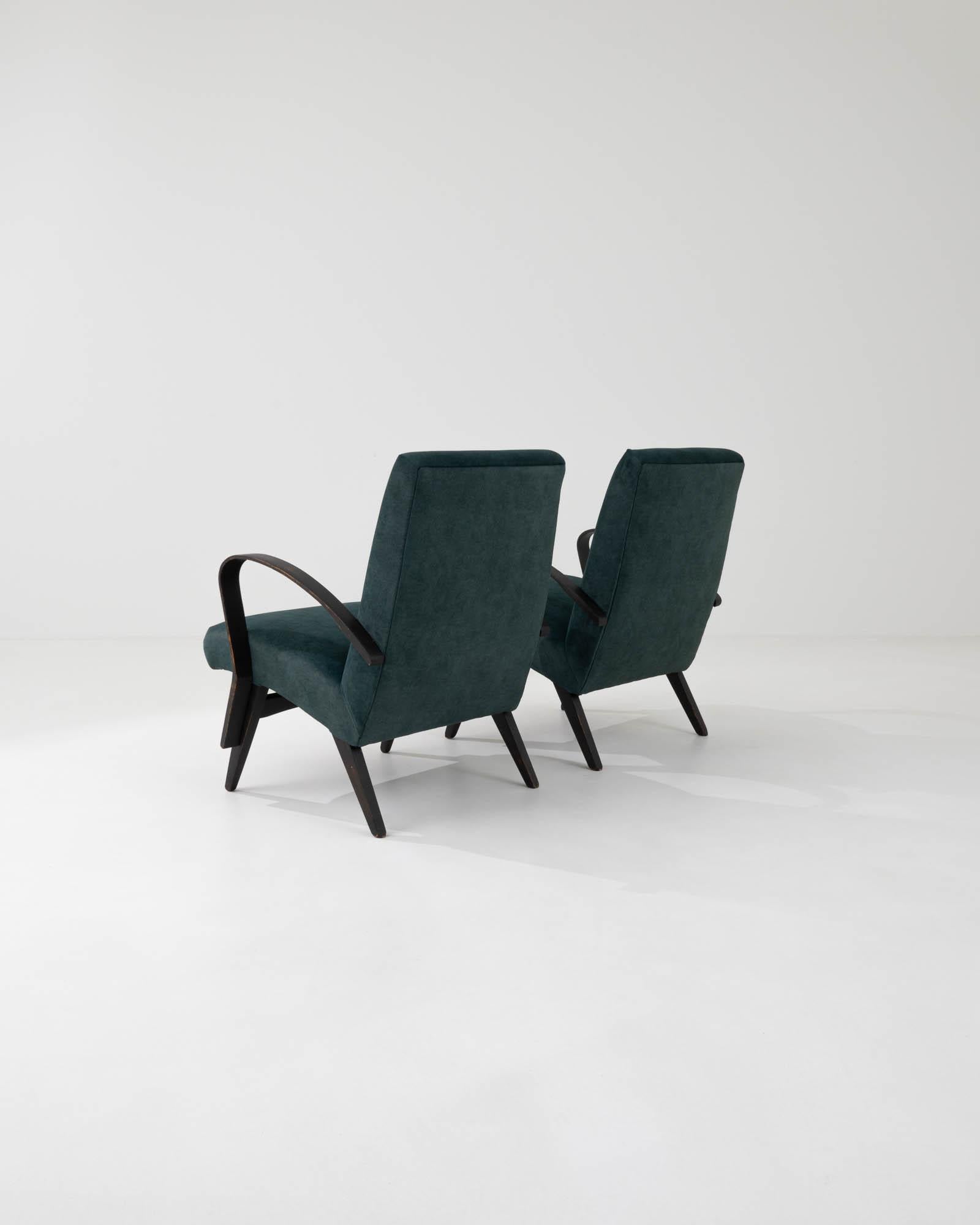 Upholstery Vintage Czech Armchairs by Tatra, A Pair