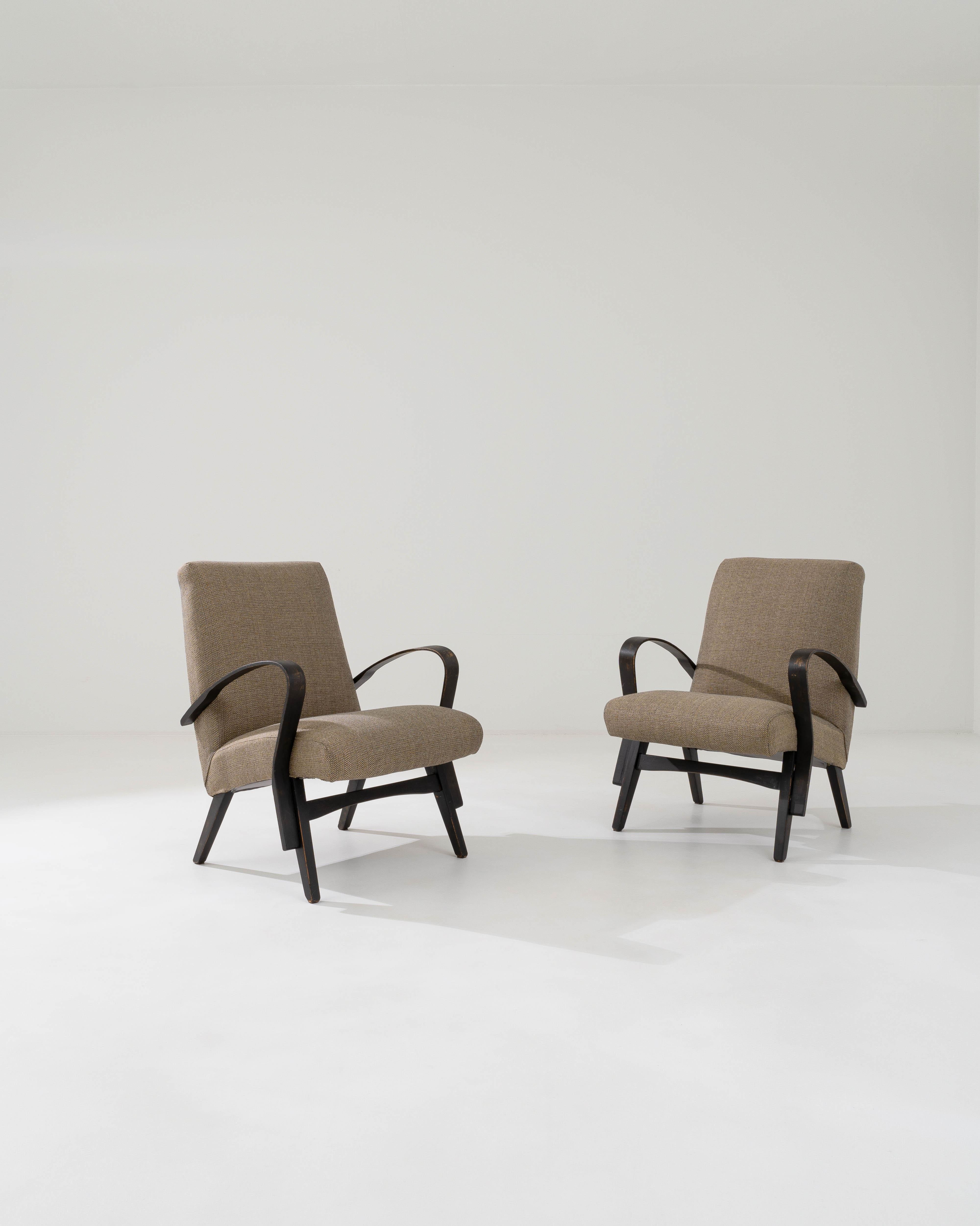 Upholstery Vintage Czech Armchairs by Tatra, A Pair For Sale