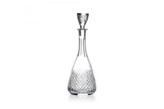 Set di decanter e bicchieri da cordiale in cristallo ceco tagliato d'epoca