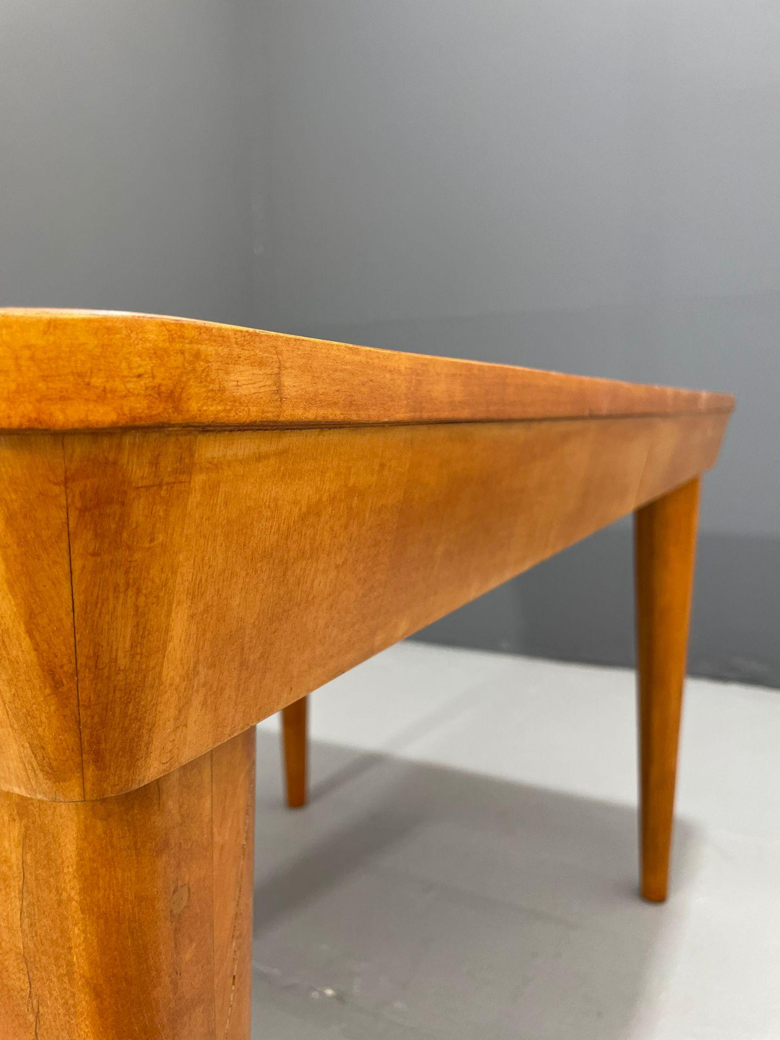 Vintage Czech Dining Table by Jindřich Halabala – Expandable, 1940s Mid-Century en vente 7