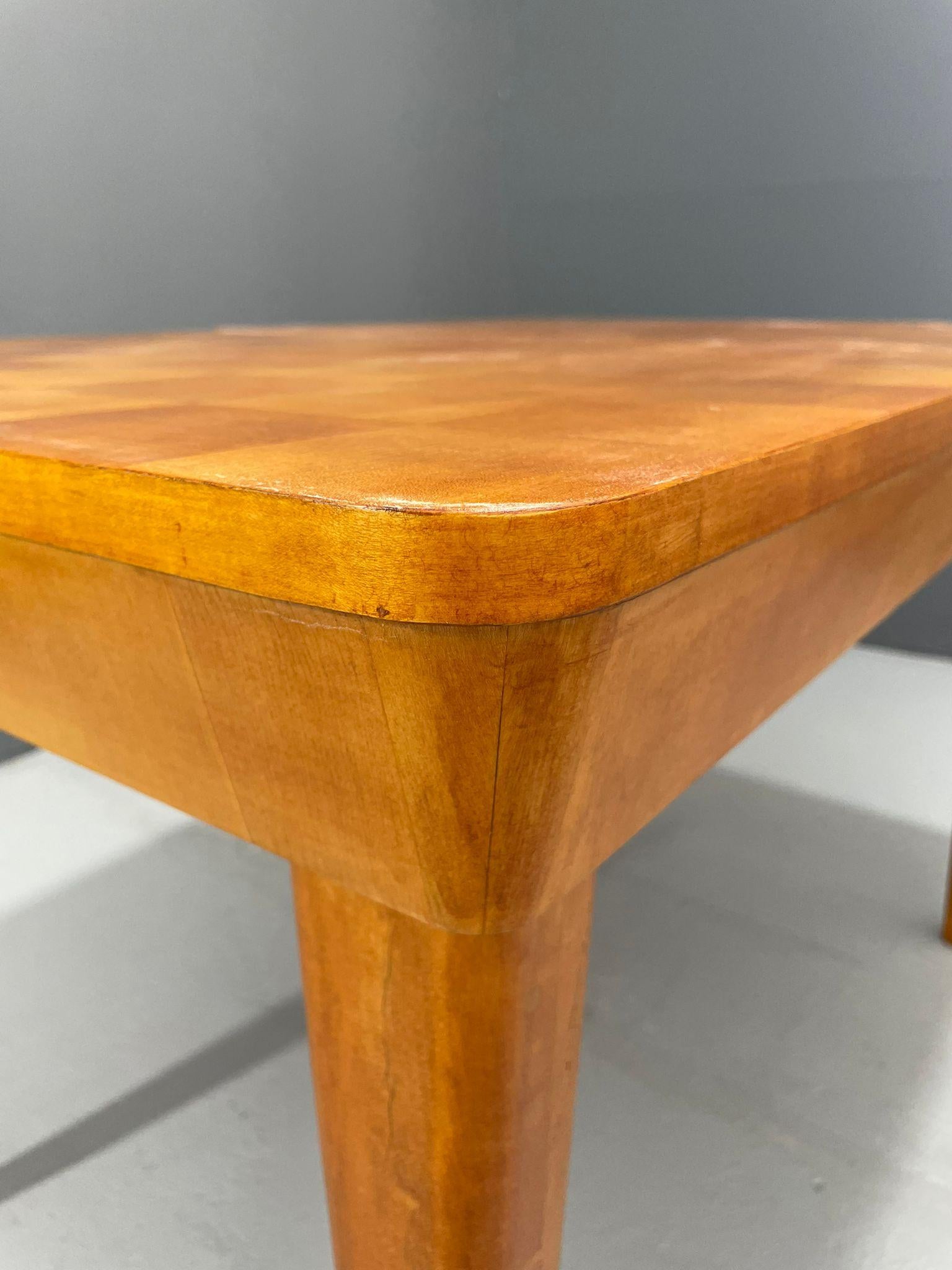 Vintage Czech Dining Table by Jindřich Halabala – Expandable, 1940s Mid-Century en vente 8