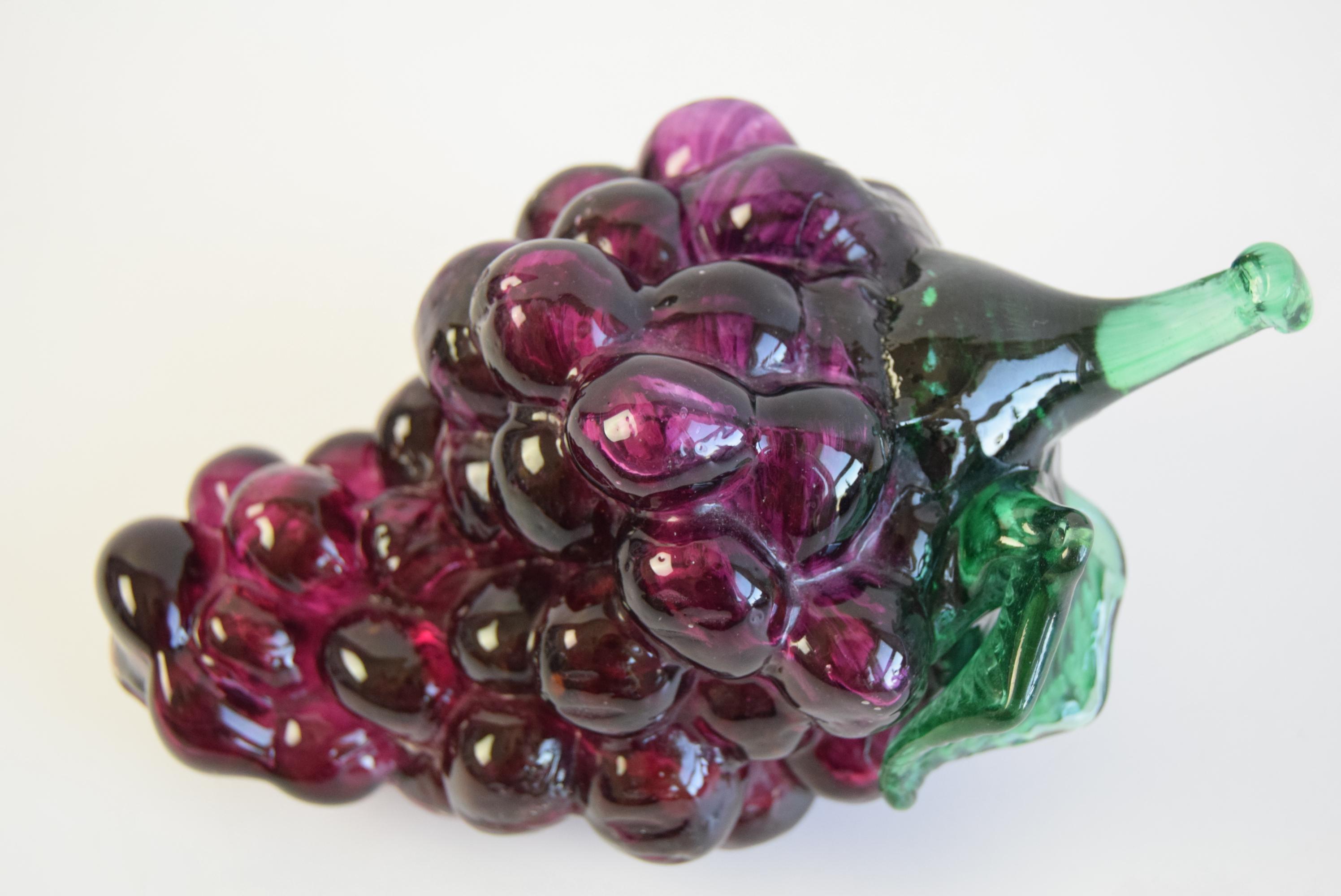 Tschechische Trauben-Cluster-Skulptur aus tschechischem Glas, mundgeblasenes Kunstglas, 1970er Jahre im Angebot 5