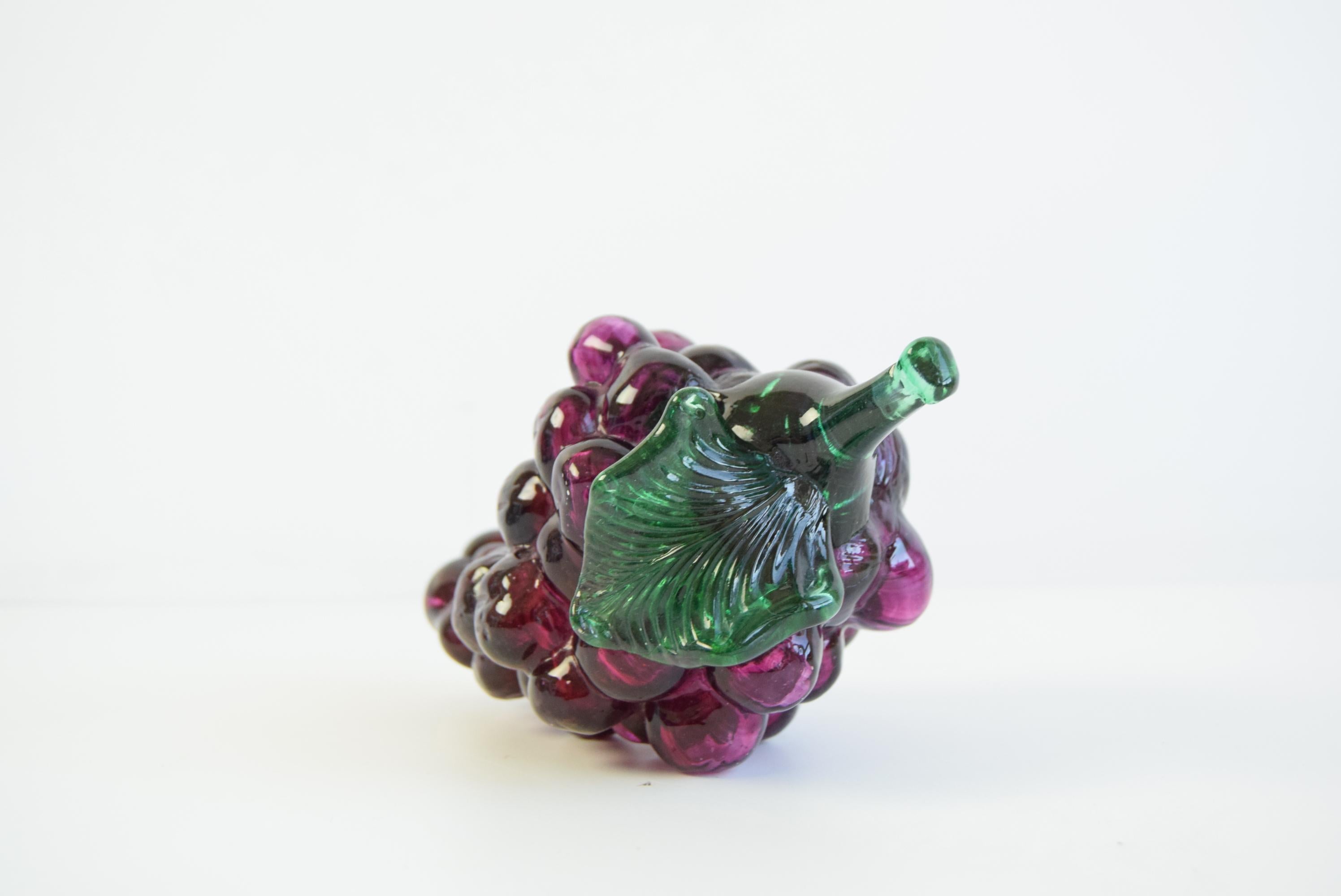Tschechische Trauben-Cluster-Skulptur aus tschechischem Glas, mundgeblasenes Kunstglas, 1970er Jahre im Angebot 2