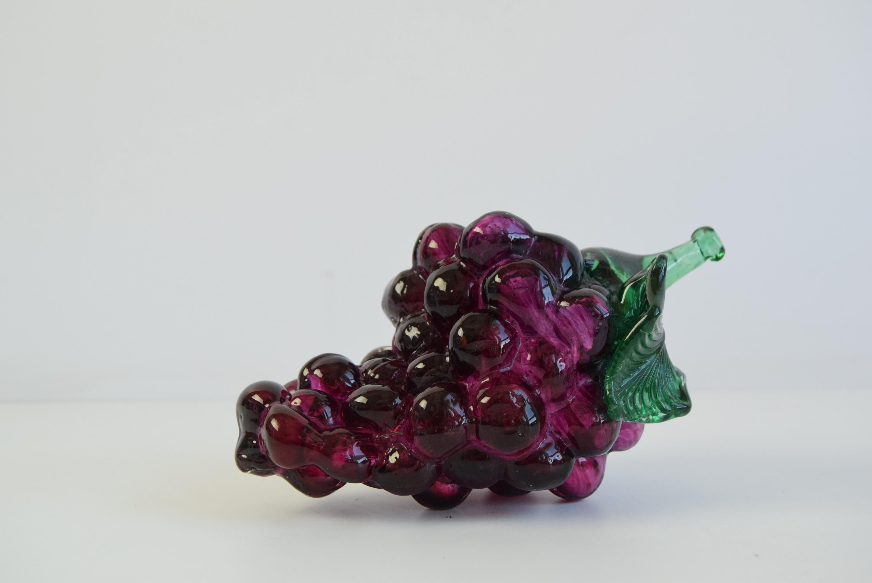 Tschechische Trauben-Cluster-Skulptur aus tschechischem Glas, mundgeblasenes Kunstglas, 1970er Jahre im Angebot 4