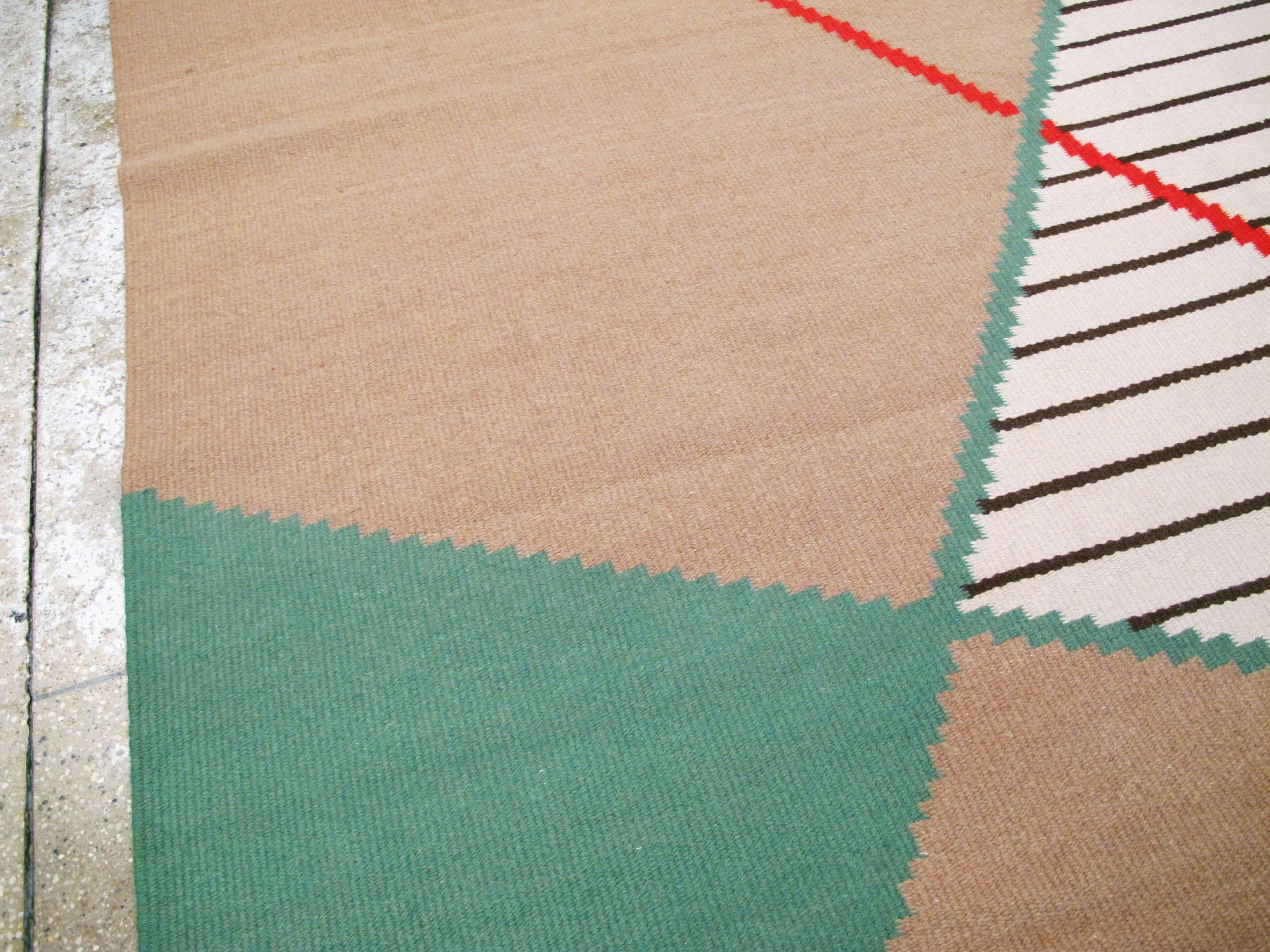 Kilim checo vintage tejido plano en Excelente estado para la venta en New York, NY