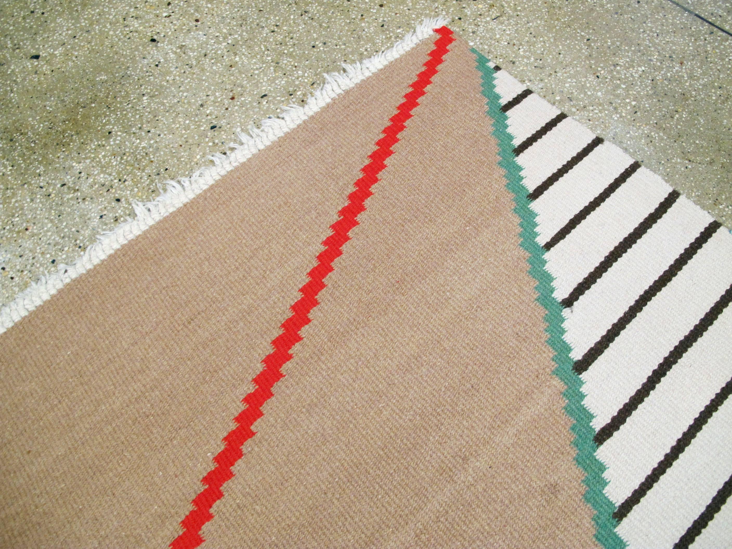 20th Century Vintage Czech Kilim Flat-Weave For Sale