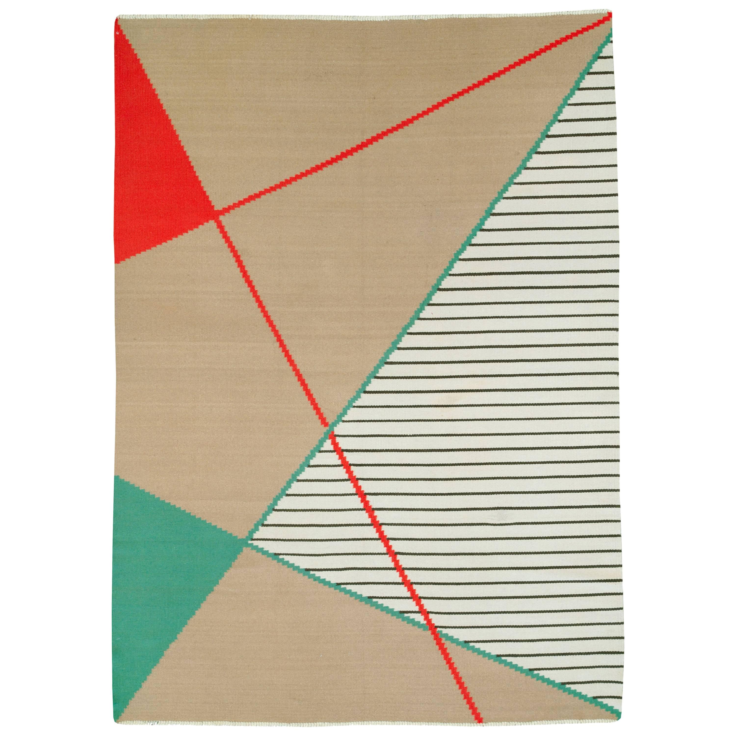 Kilim checo vintage tejido plano en venta