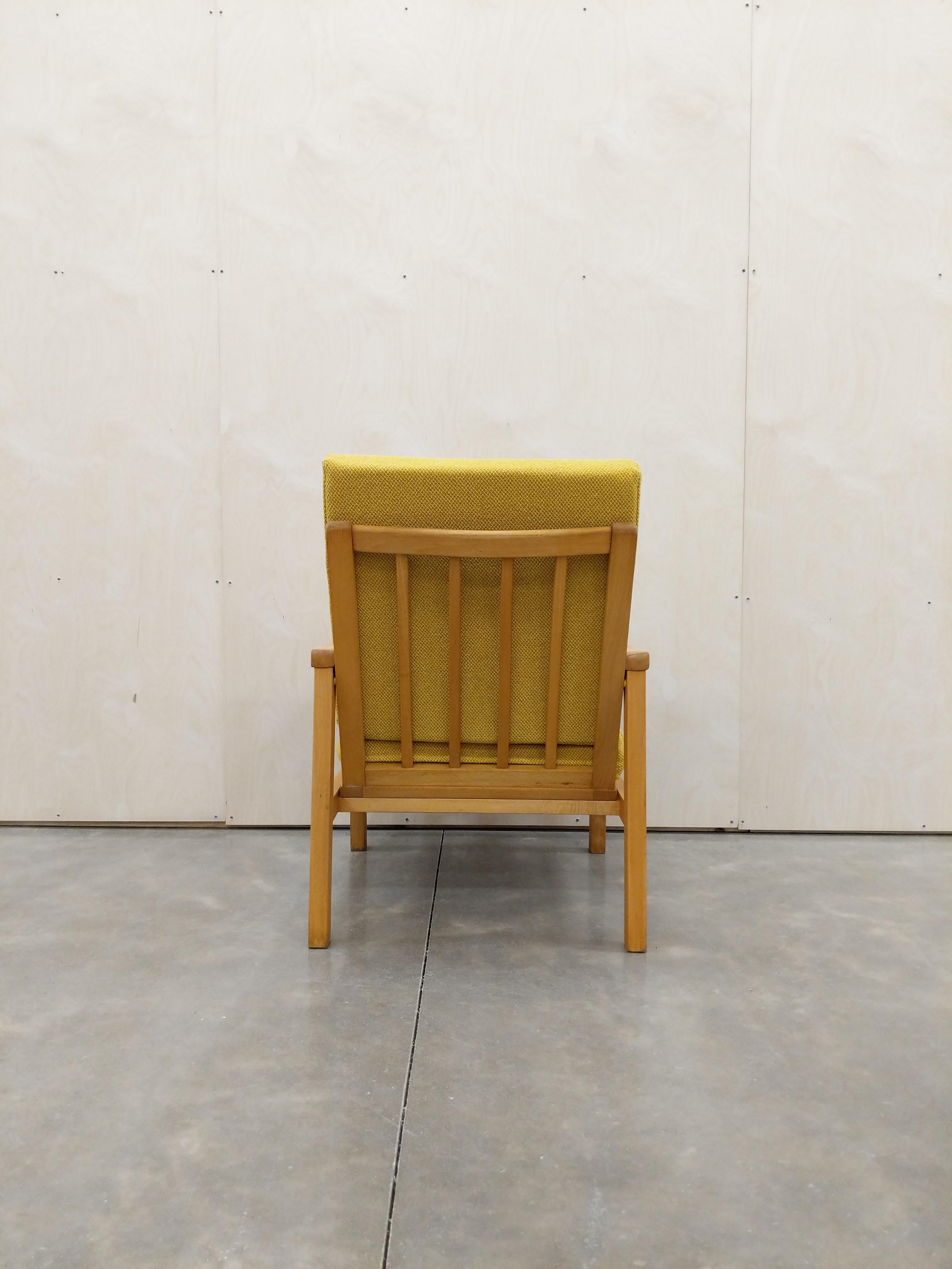 Mid-Century Modern Vintage Czech Mid Century Modern Lounge Chair For Sale