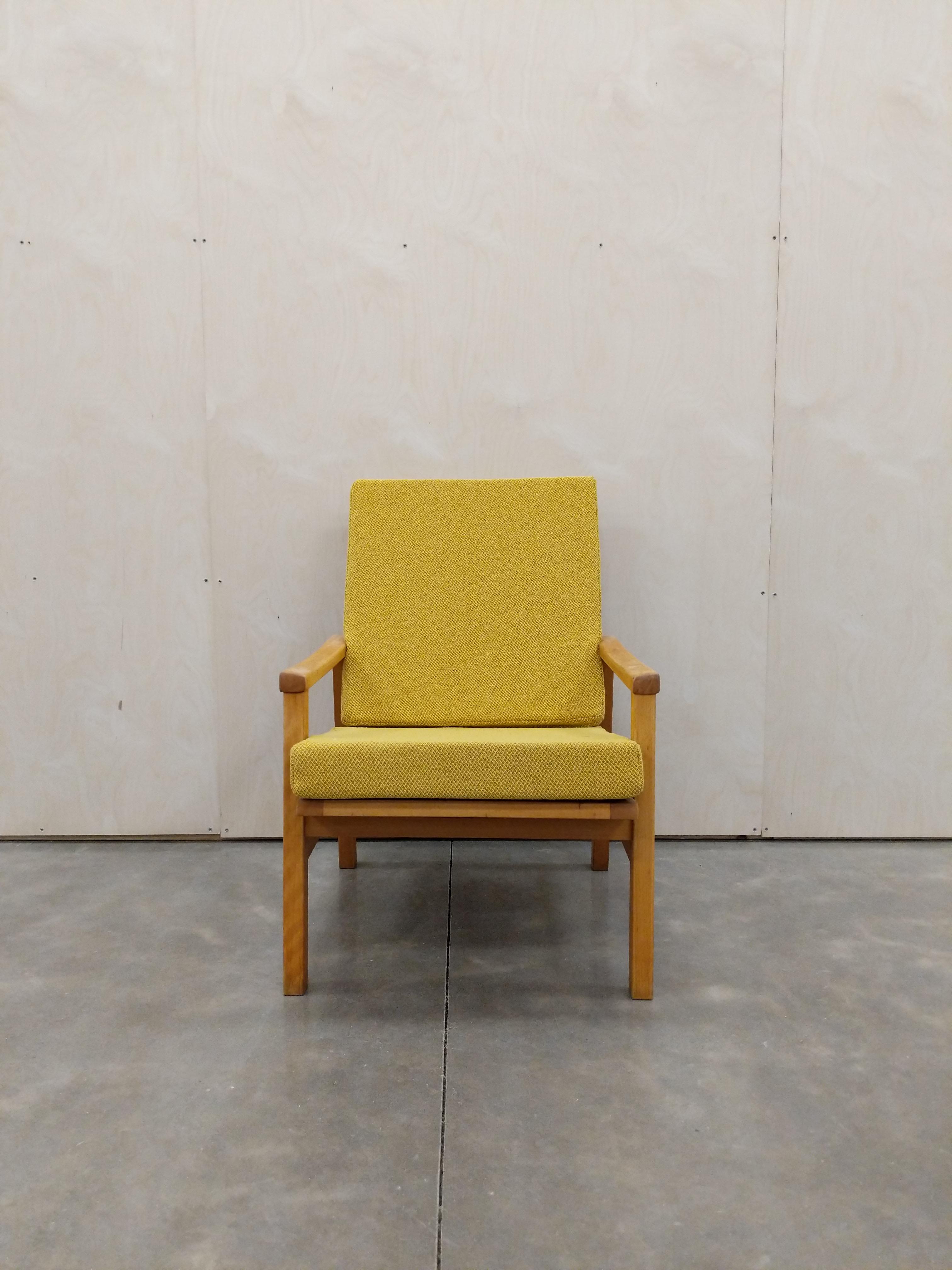 20th Century Vintage Czech Mid Century Modern Lounge Chair