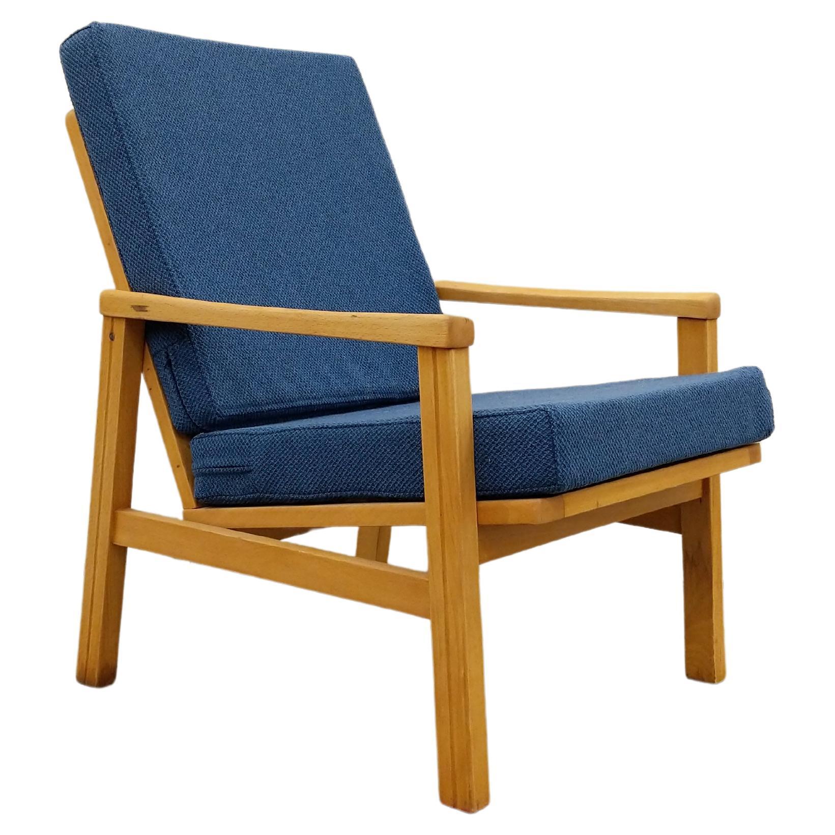 Vintage Czech Mid Century Modern Lounge Chair
