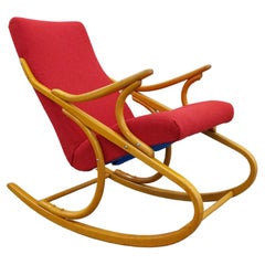 Vintage Czech Mid Century Rocking Chair