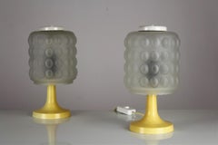 Vintage Czech Space Age Bedside Lamps by Elektroinstala Děčín, Set of 2