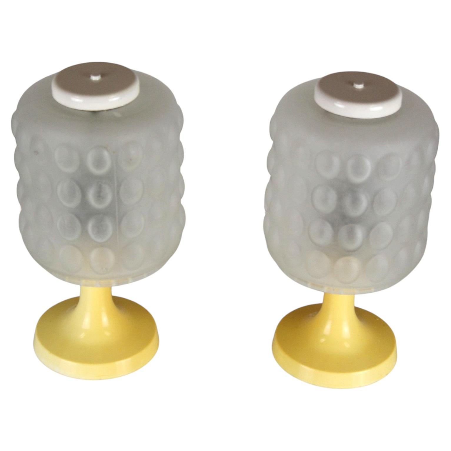 Lampade da comodino vintage in stile Space Age ceche prodotte da Elektroinstala Děčín, set da 2 in vendita