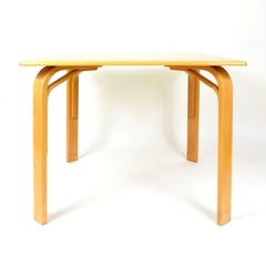 Vintage Czech Square Wooden Table