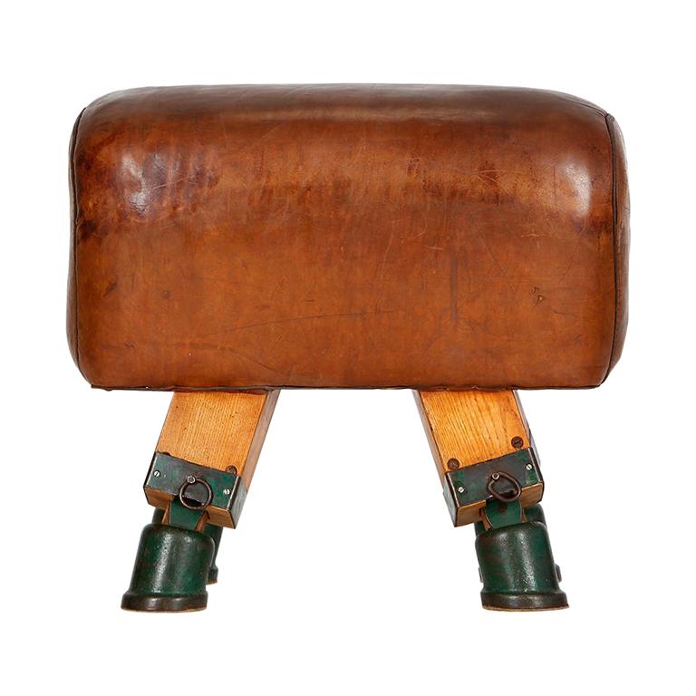 Vintage Czech Turnbock Gym Stool Bench, 1930s