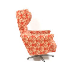 Vintage Czech Wing Chair on Rotary Leg by UP Závody, 1970s
