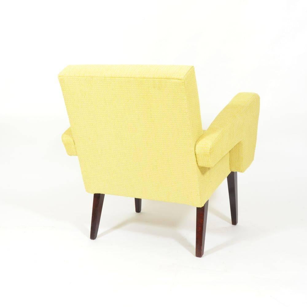 European Vintage Czech Yellow Lounge Chair