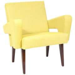 Vintage Czech Yellow Lounge Chair