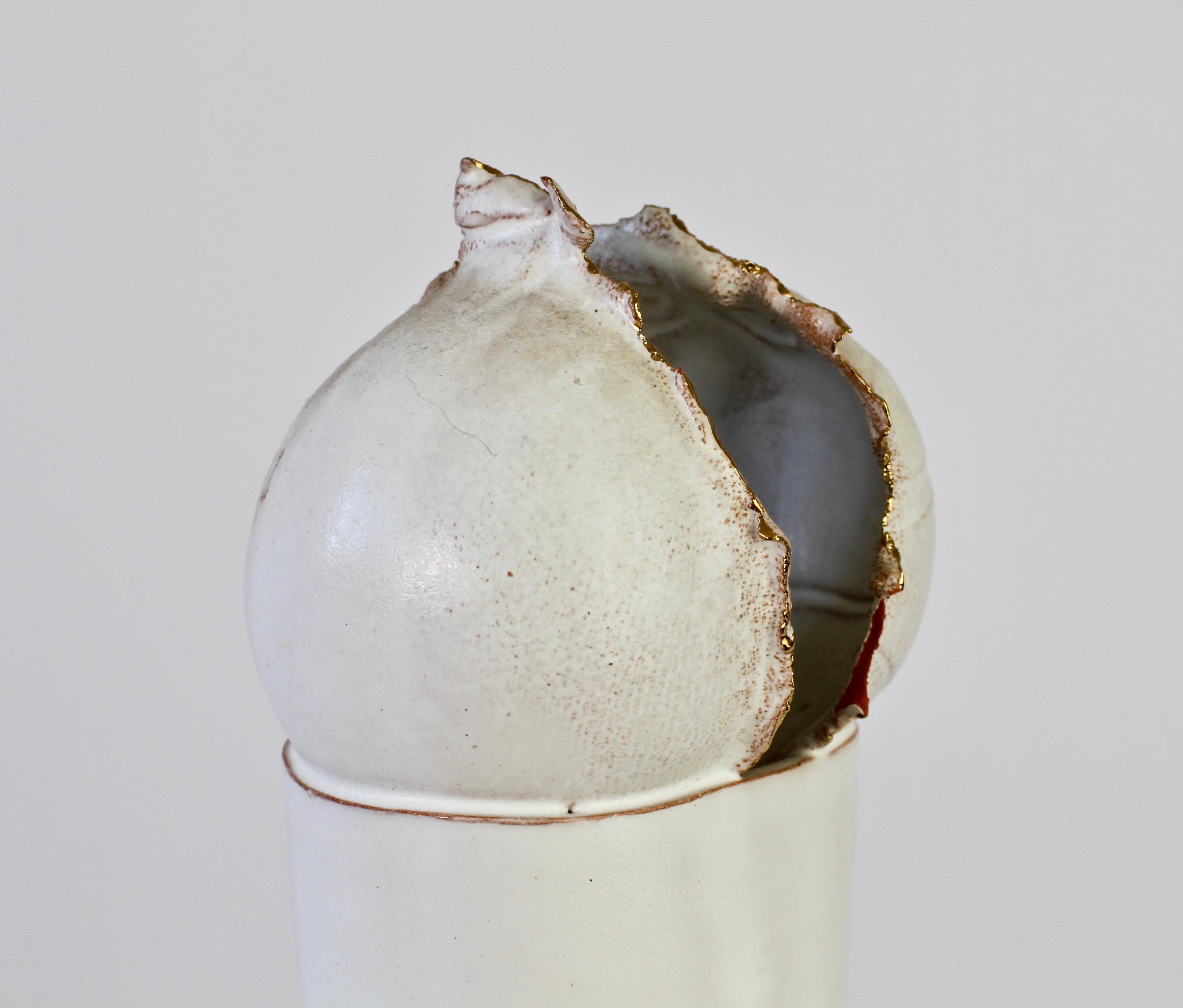 Vaso vintage cecoslovacco in ceramica organica bianca di Jiří Dudycha in vendita 2