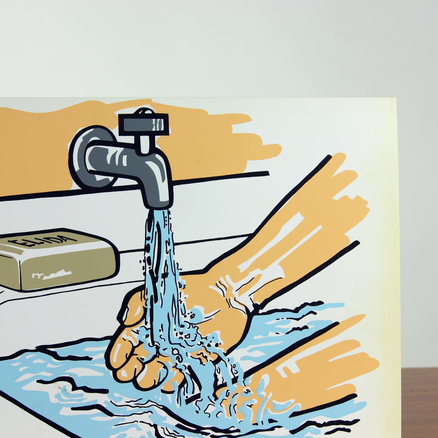 Vintage tschechoslowakischen Pop-Art-Stil Wandplatte (1960er Jahre) (Tschechisch) im Angebot