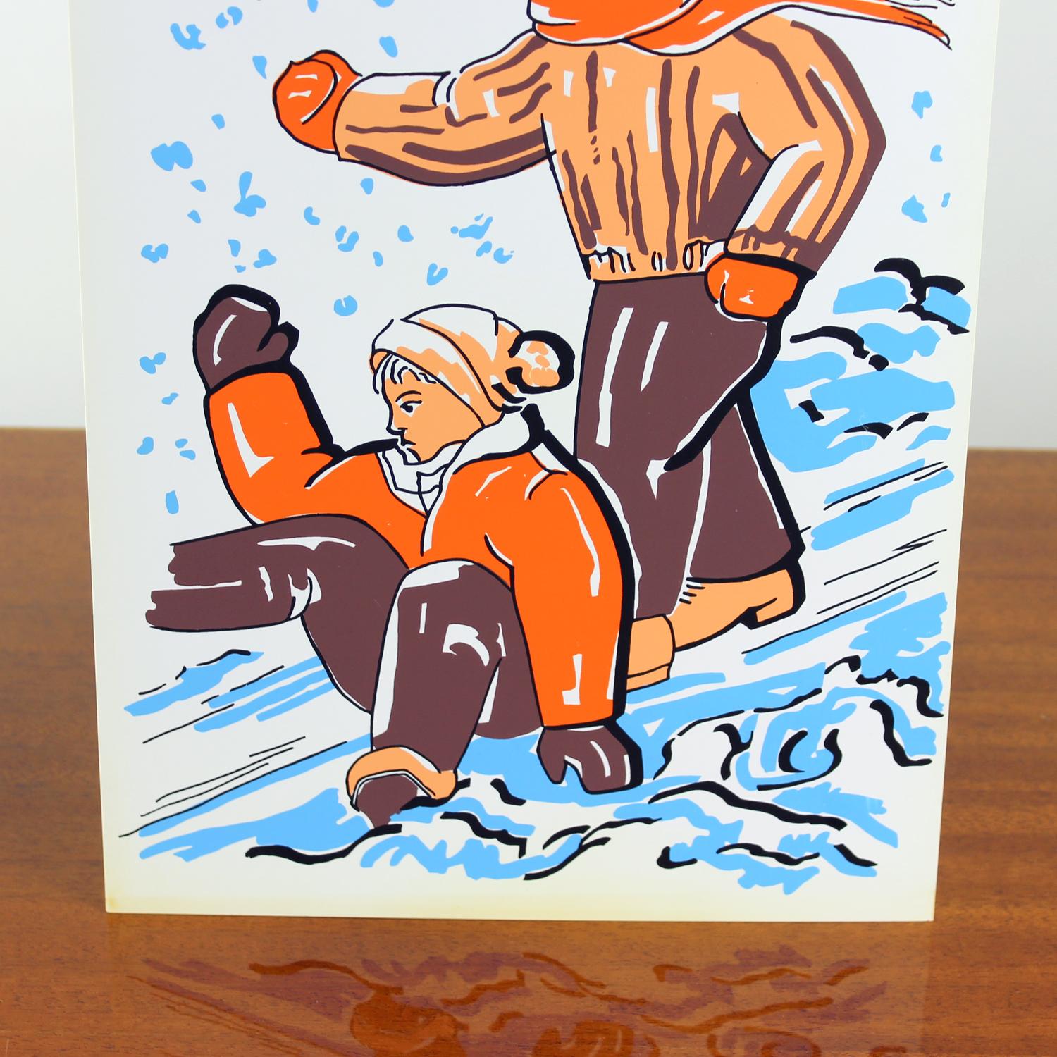 Vintage tschechoslowakischen Pop-Art-Stil Wandplatte (1960er Jahre) (Tschechisch) im Angebot