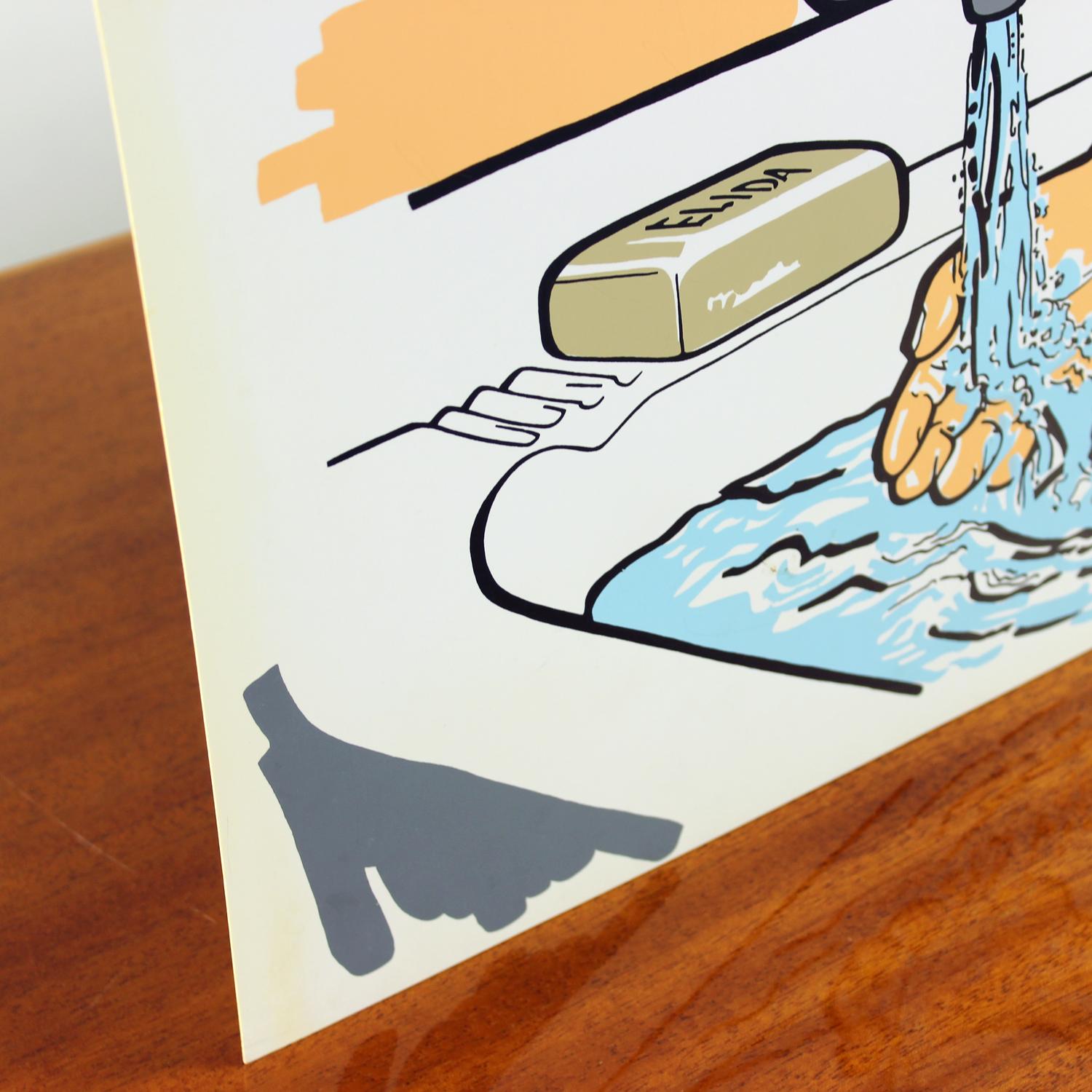 Vintage tschechoslowakischen Pop-Art-Stil Wandplatte (1960er Jahre) im Zustand „Hervorragend“ im Angebot in Zohor, SK