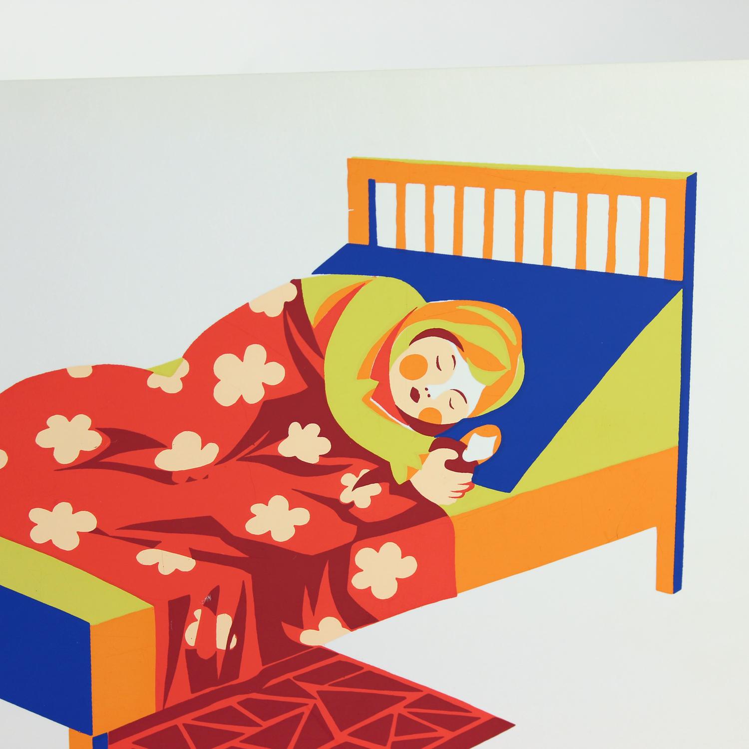 Vintage tschechoslowakischen Pop-Art-Stil Wandplatte (1960er Jahre) im Zustand „Hervorragend“ im Angebot in Zohor, SK