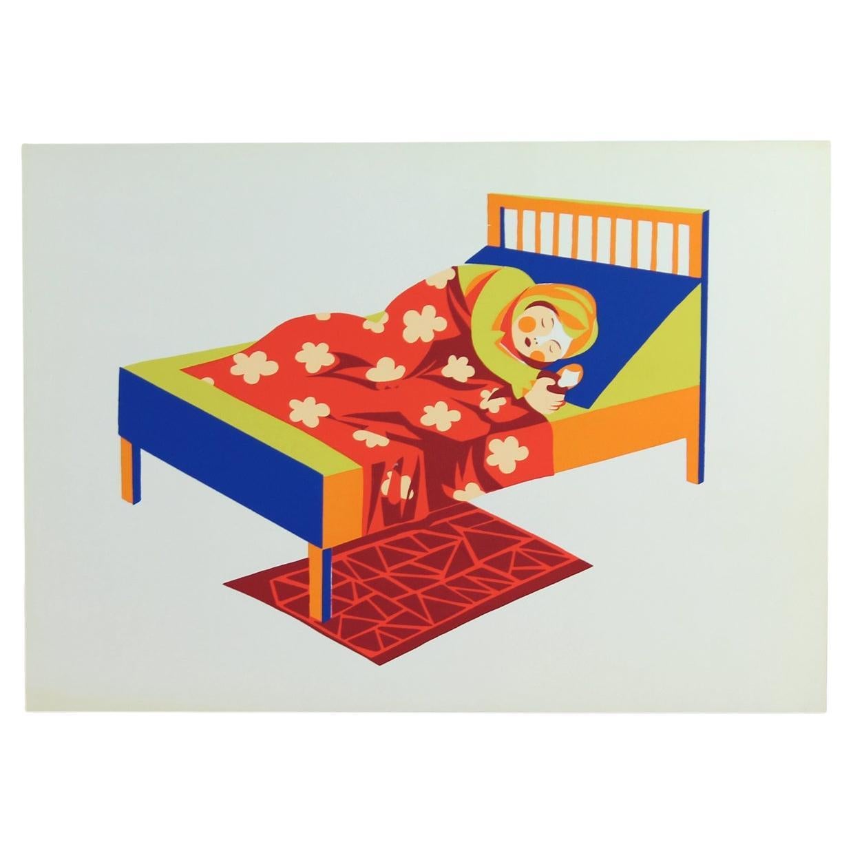 Vintage tschechoslowakischen Pop-Art-Stil Wandplatte (1960er Jahre)