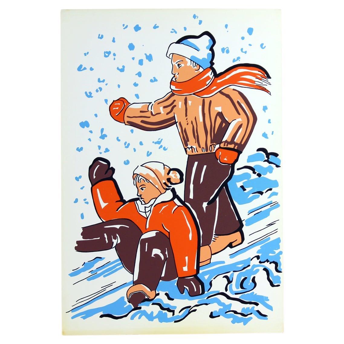 Vintage tschechoslowakischen Pop-Art-Stil Wandplatte (1960er Jahre)