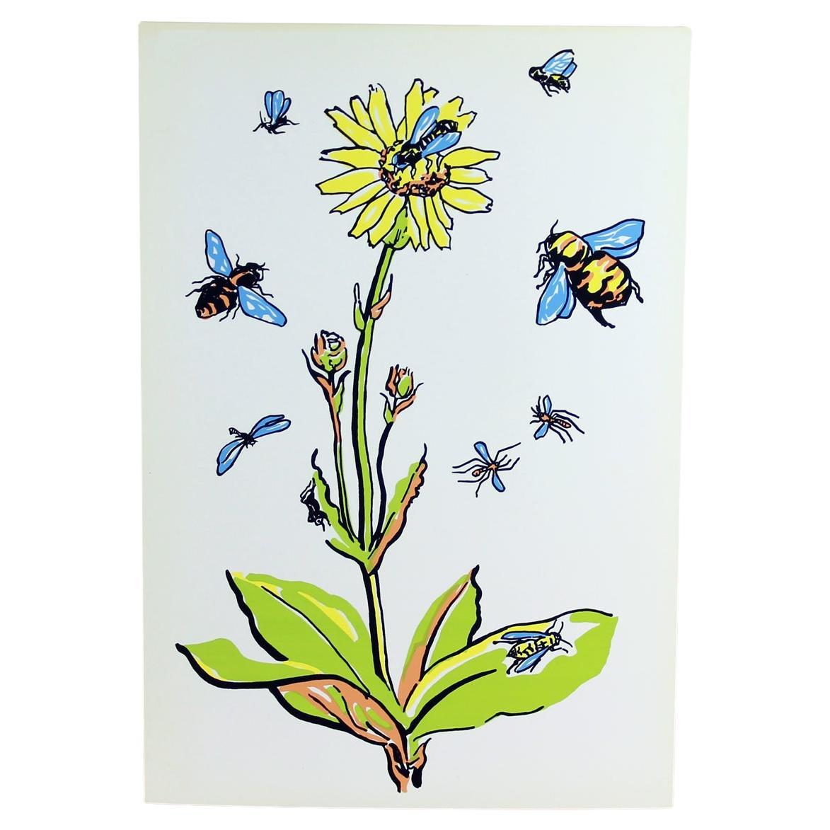 Vintage tschechoslowakischen Pop-Art-Stil Wandplatte (1960er Jahre)