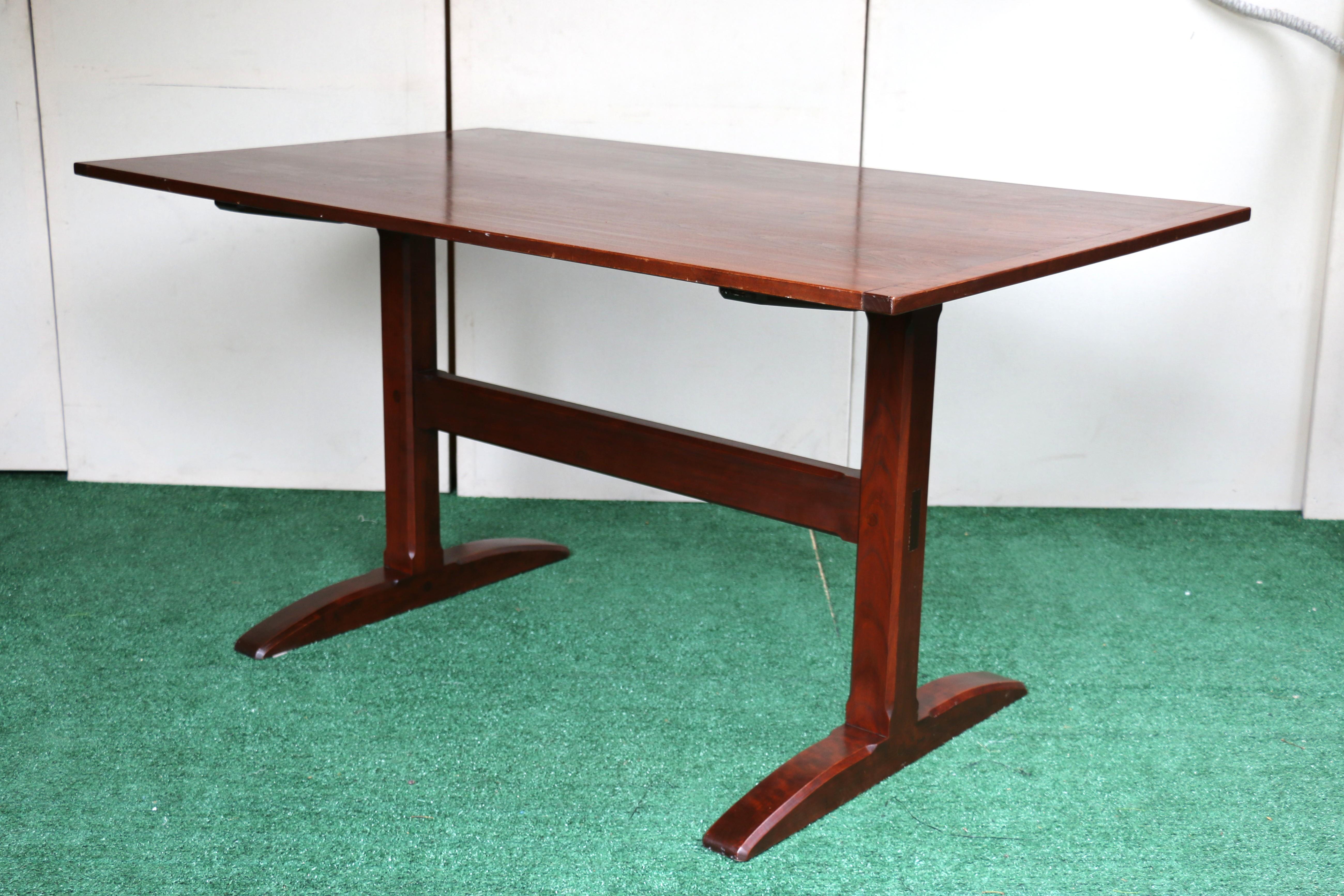 American Craftsman Vintage D R Dimes Cherry Dining Table For Sale