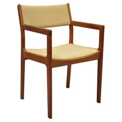 Vintage D-Scan Mid Century Modern Danish Teak Wood Dining Arm Chair