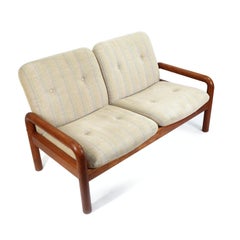 Vintage D-Scan Massiv Teak Dänisch Modern Sofa Loveseat Couch